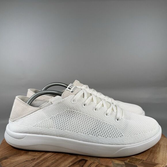 Reef Men's Swellsole Neptune Sneakers Size 11.5 White Knit Slip On Casual Shoes - Picture 1 of 8